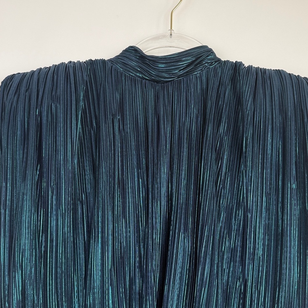 Sabina Musayev Spark Pleated Sleeveless Top in Dark Ocean Blue Size Medium NWT - Picture 5 of 13